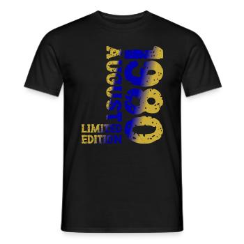 1980 August Limited Edition 43rd Birthday Outfit - Men's T-Shirt - black - Front - AI Model Male 178 light (178cm)