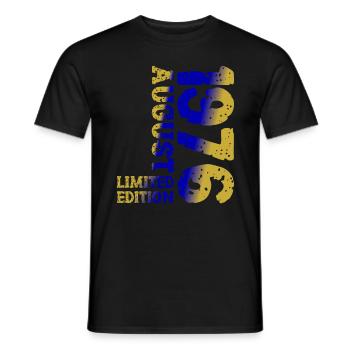 1976 August Limited Edition 47. Geburtstag Outfit - Männer T-Shirt - Schwarz - Vorne - AI Model Male 178 light (178cm)