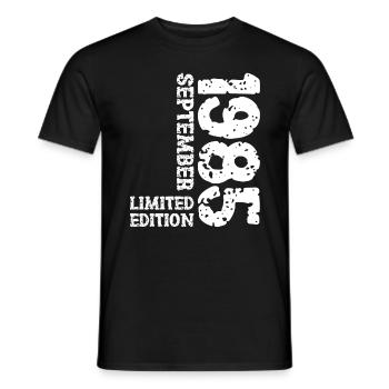 1985 September Limited Edition 38. Geburtstag Deko - Männer T-Shirt - Schwarz - Vorne - AI Model Male 178 light (178cm)