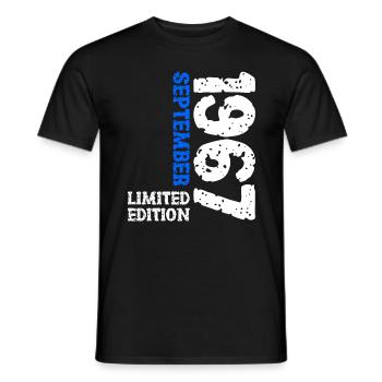 1967 September Limited Edition 56th Birthday Deco - Men's T-Shirt - black - Front - AI Model Male 178 light (178cm)