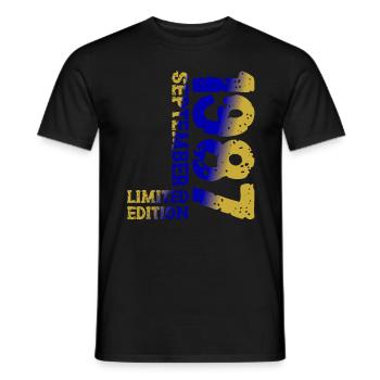 1987 Septembre Edition Limitée 36th Birthday Deco - T-shirt homme - noir - Devant - AI Model Male 178 light (178cm)