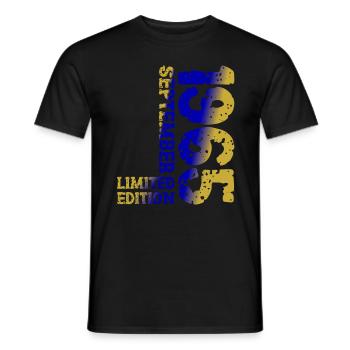 1965 September Limited Edition 58th Birthday Deco - Men's T-Shirt - black - Front - AI Model Male 178 light (178cm)