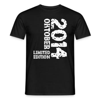 2014 Oktober Limited Edition 9. Geburtstag Deko - Männer T-Shirt - Schwarz - Vorne - AI Model Male 178 light (178cm)