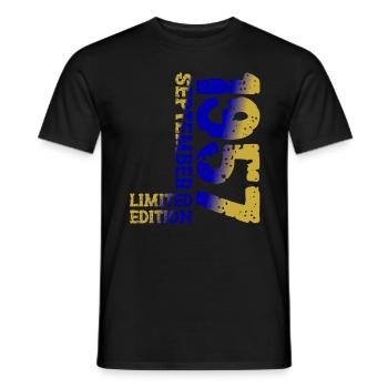 1957 September Limited Edition 66. Geburtstag Deko - Männer T-Shirt - Schwarz - Vorne - AI Model Male 178 light (178cm)