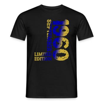 1960 Septembre Edition Limitée 63e anniversaire Déco - T-shirt homme - noir - Devant - AI Model Male 178 light (178cm)