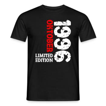 1996 Oktober Limited Edition 27. Geburtstag Deko - Männer T-Shirt - Schwarz - Vorne - AI Model Male 178 light (178cm)