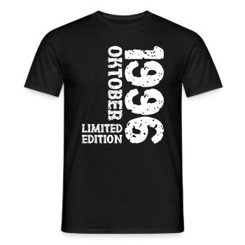1996 Oktober Limited Edition 27. Geburtstag Deko - Männer T-Shirt - Schwarz - Vorne - AI Model Male 178 light (178cm)