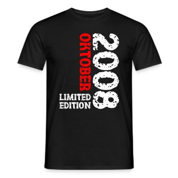 2008 octobre édition limitée 15e anniversaire décoration - T-shirt homme - noir - Devant - AI Model Male 178 light (178cm)