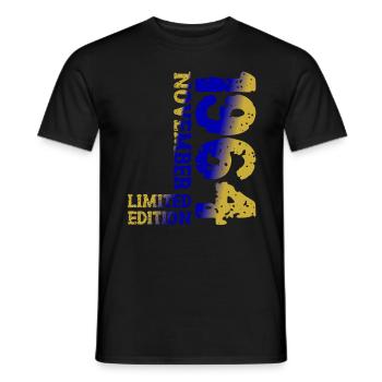 1964 November Limited Edition 59th Birthday Decoration - Men's T-Shirt - black - Front - AI Model Male 178 light (178cm)