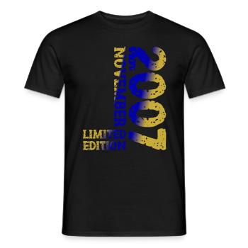 2007 November Limited Edition 16th Birthday Decoration - Men's T-Shirt - black - Front - AI Model Male 178 light (178cm)