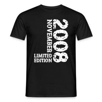 2008 Novembre Édition Limitée 15e Anniversaire Décoration - T-shirt homme - noir - Devant - AI Model Male 178 light (178cm)