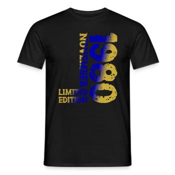 1980 November Limited Edition 43. Geburtstag Deko - Männer T-Shirt - Schwarz - Vorne - AI Model Male 178 light (178cm)