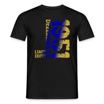 1951 December Limited Edition 72nd Birthday Decoration - Men's T-Shirt - black - Front - AI Model Male 178 light (178cm)