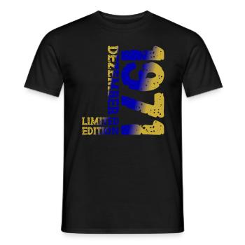 1971 Décembre Édition Limitée 52e Anniversaire Décoration - T-shirt homme - noir - Devant - AI Model Male 178 light (178cm)