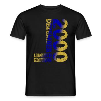 2000 décembre édition limitée 23e anniversaire décoration - T-shirt homme - noir - Devant - AI Model Male 178 light (178cm)
