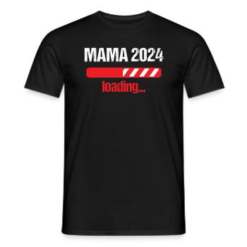 Mama 2024 Loading Schwangerschaft Bekanntgabe Baby - Männer T-Shirt - Schwarz - Vorne - AI Model Male 178 light (178cm)