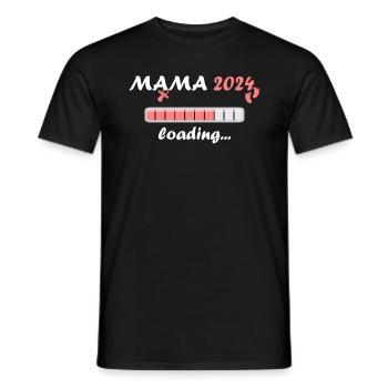 Mama 2024 Loading Schwangerschaft Bekanntgabe Baby - Männer T-Shirt - Schwarz - Vorne - AI Model Male 178 light (178cm)