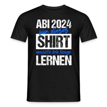 Abi 2024 Für Dieses Shirt Musste Ich Lange Lernen - Männer T-Shirt - Schwarz - Vorne - AI Model Male 178 light (178cm)
