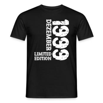 1999 December Limited Edition 24th Birthday Decoration - Men's T-Shirt - black - Front - AI Model Male 178 light (178cm)