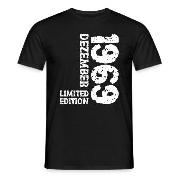 1969 décembre édition limitée 54e anniversaire décoration - T-shirt homme - noir - Devant - AI Model Male 178 light (178cm)
