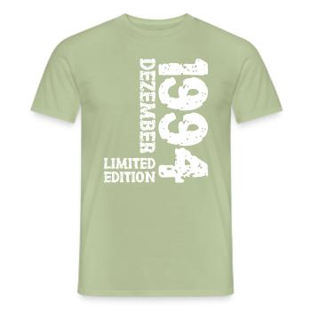 1994 December Limited Edition 29th Birthday Decoration - Men's T-Shirt - sage - Front - AI Model Male 178 light (178cm)