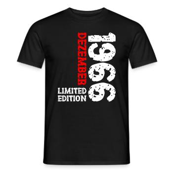 1966 décembre Limited Edition 57e anniversaire décoration - T-shirt homme - noir - Devant - AI Model Male 178 light (178cm)