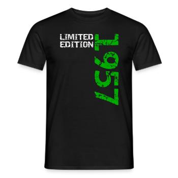 1957 édition limitée anniversaire cadeau femme mari - T-shirt homme - noir - Devant - AI Model Male 178 light (178cm)