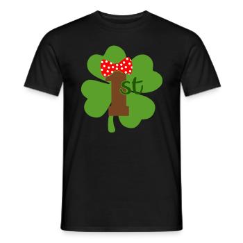 Accessoires de la Saint-Patrick, décoration de Shamrock d'irlande - T-shirt homme - noir - Devant - AI Model Male 178 light (178cm)