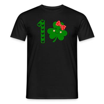 Accessoires de la Saint-Patrick, décoration de Shamrock d'irlande - T-shirt homme - noir - Devant - AI Model Male 178 light (178cm)