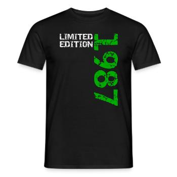 1987 édition limitée anniversaire cadeau femme mari - T-shirt homme - noir - Devant - AI Model Male 178 light (178cm)