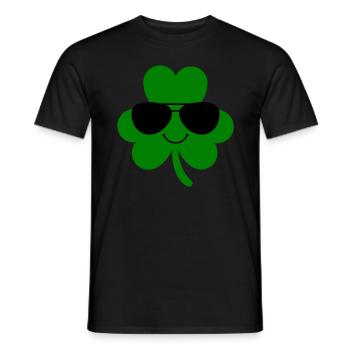 Accessoires de la Saint-Patrick Irlande Shamrock décoration - T-shirt homme - noir - Devant - AI Model Male 178 light (178cm)