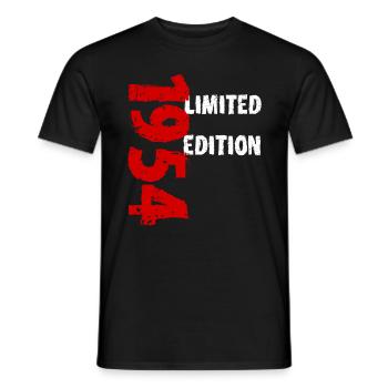 1954 édition limitée cadeau d’anniversaire femme mari - T-shirt homme - noir - Devant - AI Model Male 178 light (178cm)