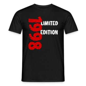 1998 édition limitée cadeau d’anniversaire femme mari - T-shirt homme - noir - Devant - AI Model Male 178 light (178cm)