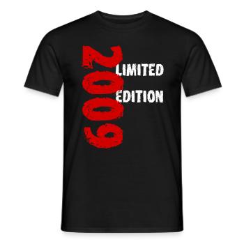 2009 Édition Limitée Anniversaire Cadeau Femme Mari - T-shirt homme - noir - Devant - AI Model Male 178 light (178cm)