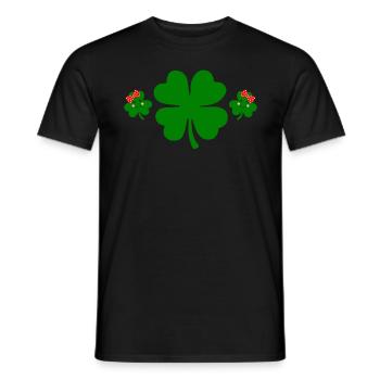 Accessoires de la Saint-Patrick Irlande Shamrock décoration - T-shirt homme - noir - Devant - AI Model Male 178 light (178cm)