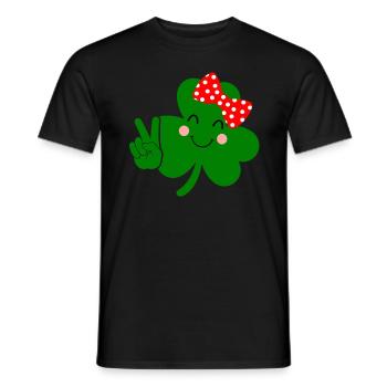 Accessoires de la Saint-Patrick Irlande Shamrock décoration - T-shirt homme - noir - Devant - AI Model Male 178 light (178cm)