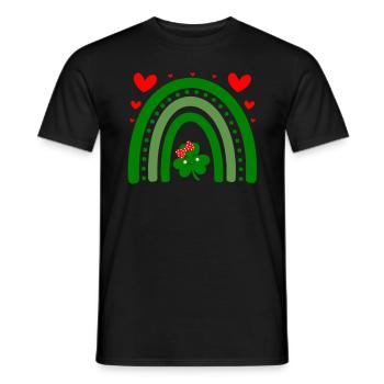Accessoires de la Saint-Patrick Irlande Shamrock décoration - T-shirt homme - noir - Devant - AI Model Male 178 light (178cm)