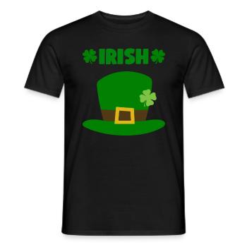 Accessoires de la Saint-Patrick Irlande Shamrock décoration - T-shirt homme - noir - Devant - AI Model Male 178 light (178cm)