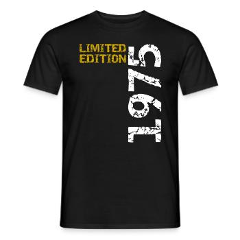 1975 édition limitée anniversaire cadeau femme mari - T-shirt homme - noir - Devant - AI Model Male 178 light (178cm)