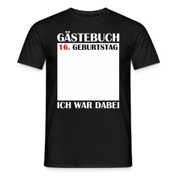 16th Birthday Girl 16 Years Boy Gift - Men's T-Shirt - black - Front - AI Model Male 178 light (178cm)