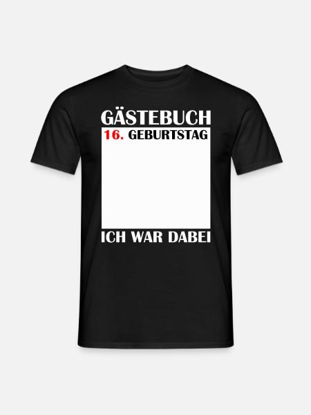 16. Geburtstag Mädchen 16 Jahre Jungen Geschenk - Männer T-Shirt - Schwarz