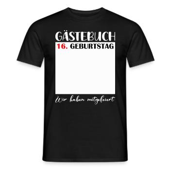 16. Geburtstag Mädchen 16 Jahre Jungen Geschenk - Männer T-Shirt - Schwarz - Vorne - AI Model Male 178 light (178cm)