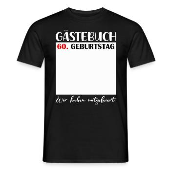 60e anniversaire femmes 60 ans hommes cadeau - T-shirt homme - noir - Devant - AI Model Male 178 light (178cm)