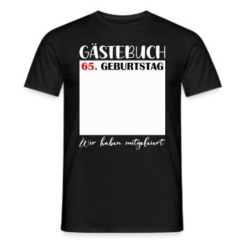 65e anniversaire femmes 65 ans hommes cadeau - T-shirt homme - noir - Devant - AI Model Male 178 light (178cm)