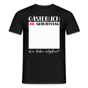 40th Birthday Women 40 Years Men Gift - Men's T-Shirt - black - Front - AI Model Male 178 light (178cm)