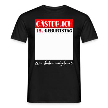 15th Birthday Girl 15 Years Boy Gift - Men's T-Shirt - black - Front - AI Model Male 178 light (178cm)