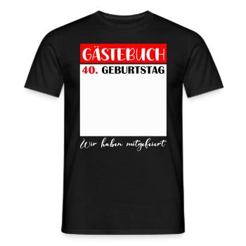 40th Birthday Women 40 Years Men Gift - Men's T-Shirt - black - Front - AI Model Male 178 light (178cm)