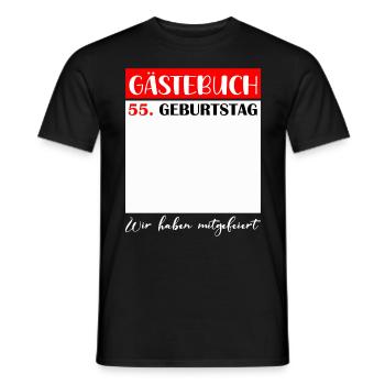 55e anniversaire femmes 55 ans hommes cadeau - T-shirt homme - noir - Devant - AI Model Male 178 light (178cm)