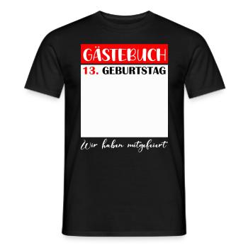 13e anniversaire fille 13 ans garçon cadeau - T-shirt homme - noir - Devant - AI Model Male 178 light (178cm)