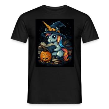 Cadeau d’Halloween Femmes Licorne Hommes Enfants - T-shirt homme - noir - Devant - AI Model Male 178 light (178cm)